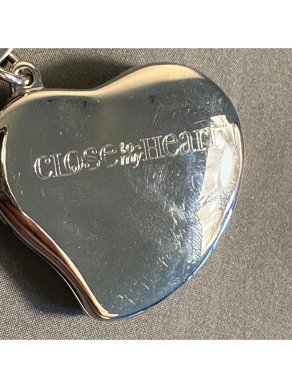 Heart Shaped Silver Sheridan Close To My Heart Key Chain Purse Locket